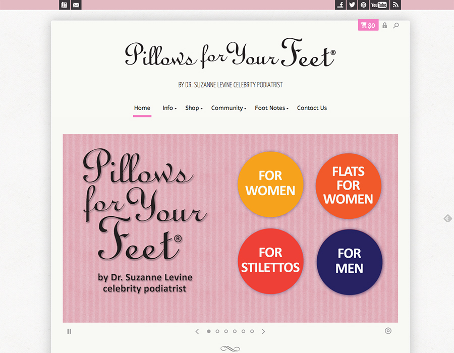 Pillows For Your Feet eCommerce Website